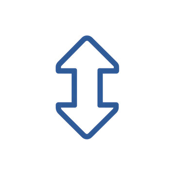 Up and down arrow icon isolated on white background