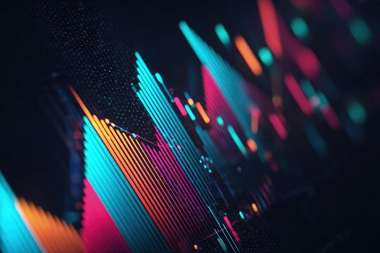 Abstract Colorful Data Graph Visualization