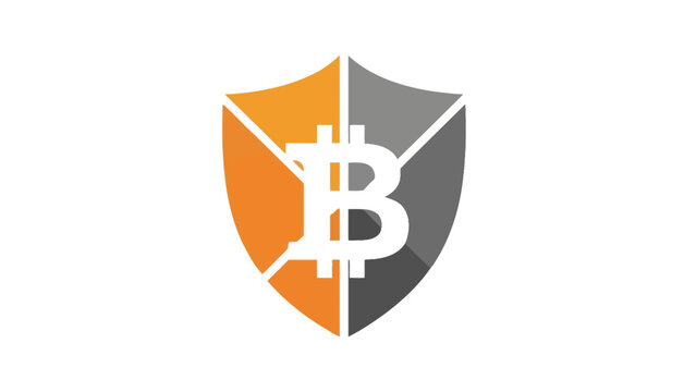 A stylized shield with divided sections and a central, bold letter. The design suggests protection