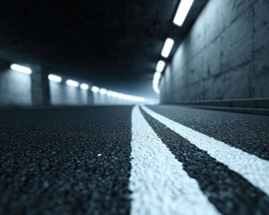 Dark Underground Tunnel Perspective