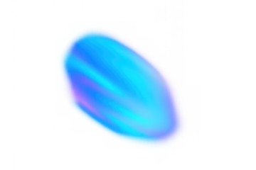 Abstract blue iridescent glow effect creating a vibrant energy field on transparent background