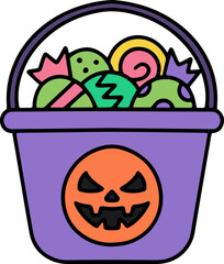 halloween candy vector illustration