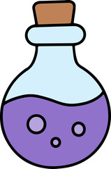 halloween decorations poison potion vector illustration