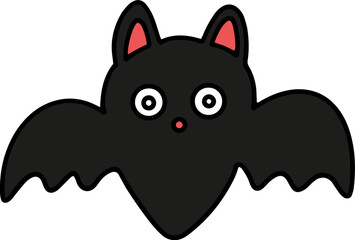 halloween black bat vector illustration