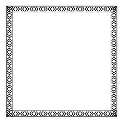 A beautiful vintage black and white vector frame with a clipping path for your antique text design or photo