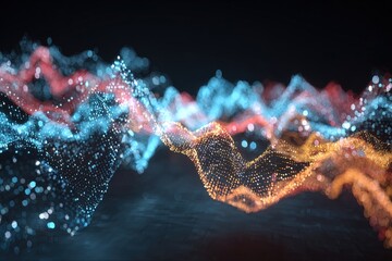 Abstract Colorful Data Waves