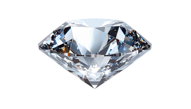 Gleaming, multifaceted diamond isolated against a black backdrop; radiant, reflective surfaces create sparkling light effects