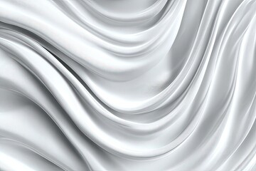 Obraz premium Elegant White Draped Fabric Texture