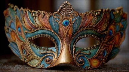 Fototapeta premium Ornate carnival mask close-up