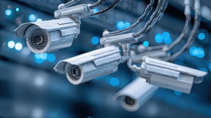 Multiple Security Cameras In Server Room