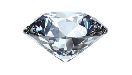 Brilliant diamond. Sparkling, gem with intricate facets, displayed against a stark black backdrop. Luxurious and refined aesthetic