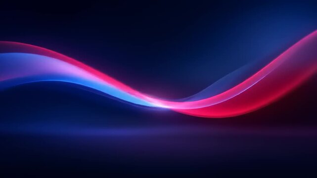 Dynamic abstract design featuring flowing, vibrant red and blue light waves against a dark background. - Powered by Adobe