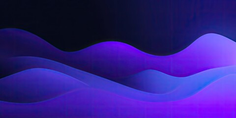 Abstract, wavy, purple gradient design with layered, curved shapes. Dark top