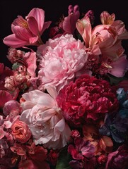 Obraz premium perfumed petals and aromas a symphony of pink blooms and exotic scents