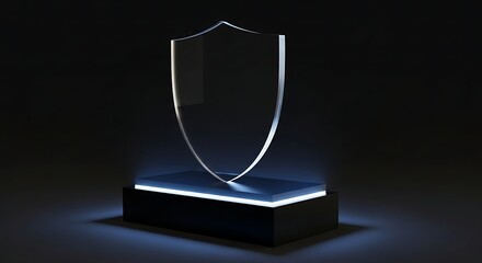 Celebrate success with this stunning crystal award shield, perfect for recognizing achievement and inspiring motivation in a modern, elegant, and professional way at your next event