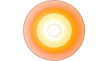 Gradient orange and yellow circles layered with a small dark hole in center, on a black background