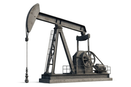 Oil pumpjack extracting crude oil from the ground, representing fossil fuel energy and industry