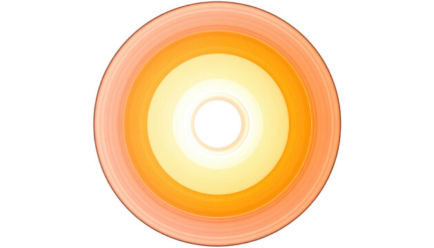 Gradient orange and yellow circles layered with a small dark hole in center, on a black background - Powered by Adobe