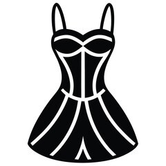peppermint candy corset dress vector icon