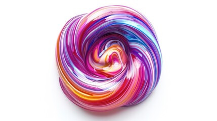 Colorful swirling slime in vibrant hues of pink, blue, and orange, showcasing a playful and artistic texture