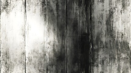 Obraz premium Weathered wooden surface displays contrasting distressed white and dark gray tones
