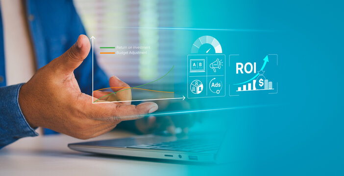 ROI strategy marketing performance, budget allocation, ROAS tracking, A B testing insights, advertising analysis business growth, KPI dashboard optimization, digital metrics, ROI Performance Dashboard