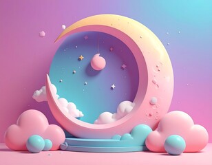 幻想的な３Ｄ風背景画像