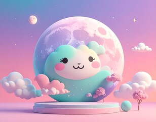 幻想的な３Ｄ風背景画像