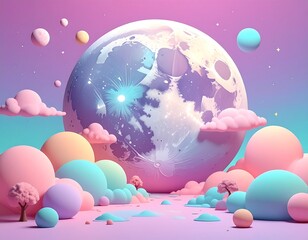 幻想的な３Ｄ風背景画像