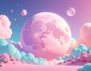 幻想的な３Ｄ風背景画像