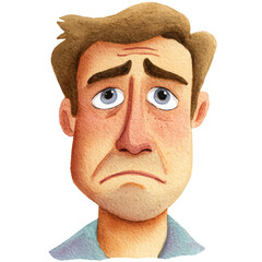 man had a disgusted expression on his face