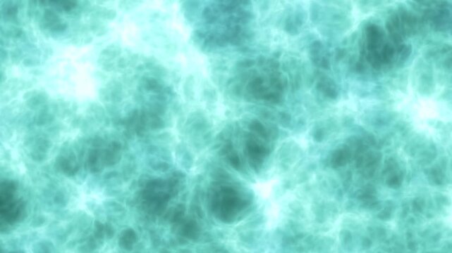 Electric abstract background with light blue cloud energy and flowing wave patterns Blue glowing plasma animation forming soft lightning texture in seamless looped motion