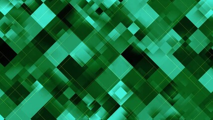 Seamless green mosaic pattern made of digital blocks moving in a modern abstract animation Looped animation of green digital squares forming pixelated abstract background with dynamic motion - Powered by Adobe