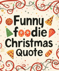 Obraz premium Festive Food IllustrationFunny Christmas Pizza Art