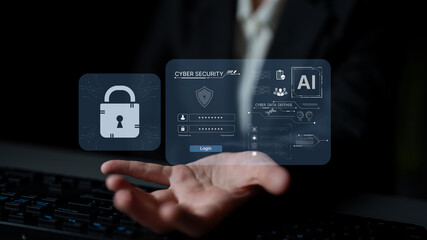 An AI-powered cybersecurity dashboard for cyber data defense. The system includes a secure login portal and provides advanced protection and monitoring for corporate data. Fermion