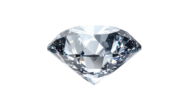 Sparkling, multifaceted diamond gem shining brightly against a stark black background with intricate light reflections