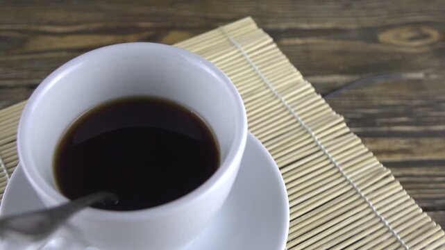 coffee cup on rotating background