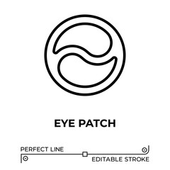 Vector line icon related to eye patch. Perfect Line. Editable Stroke.