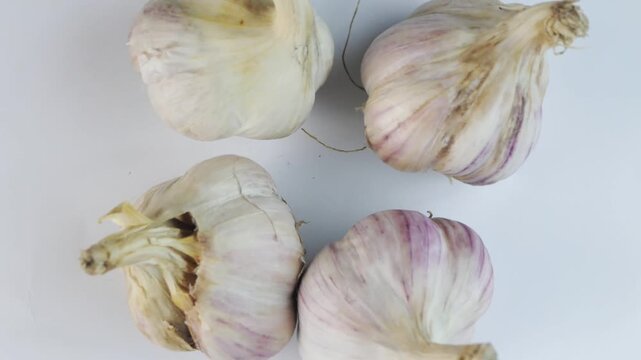 garlic on a rotating background