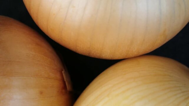 onions on a rotating background