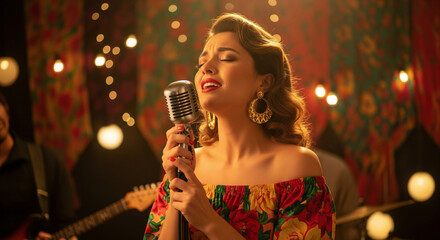 young woman in the nightclub