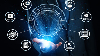 Concept of subscription services provides exclusive digital content. This model offers continuous access, enhancing subscription services with personalized experiences and benefits. Gist