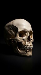 Obraz premium Anatomical Skull Study - A Detailed Look at Human Cranial Structure.