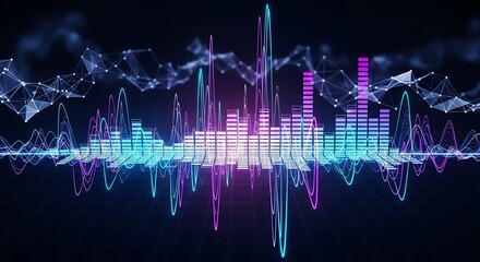 Vibrant Audio Spectrum - A Symphony of Light and Sound.