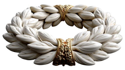 Golden Laurel Wreath: A Symbol of Triumph, presented with intricate detail and elegance, depicting the timeless emblem of victory and accomplishment. 