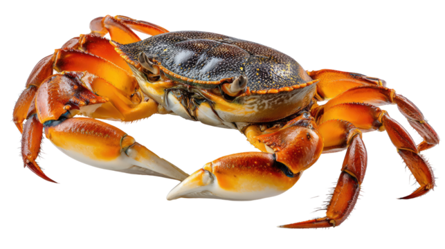 Ocean's Jewel: A detailed capture of a crab, showcasing its intricate shell and powerful claws. An awe-inspiring representation of the creatures living in the sea 