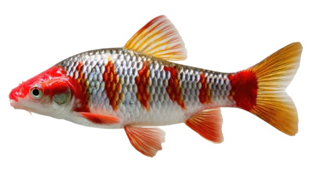 Red Lined Torpedo Barb:  A vibrant red lined torpedo barb swims gracefully, showcasing its distinctive coloration. this species is know for its distinctive marks.