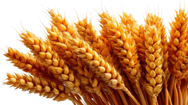 Golden Grain: A close-up shot of golden wheat stalks, bathed in sunlight, symbolizing harvest and abundance.