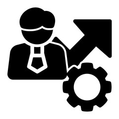 Competency Advancement Enhancement icon from the Personal Growth icon collection (Glyph Style)