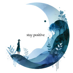 stay positive text
